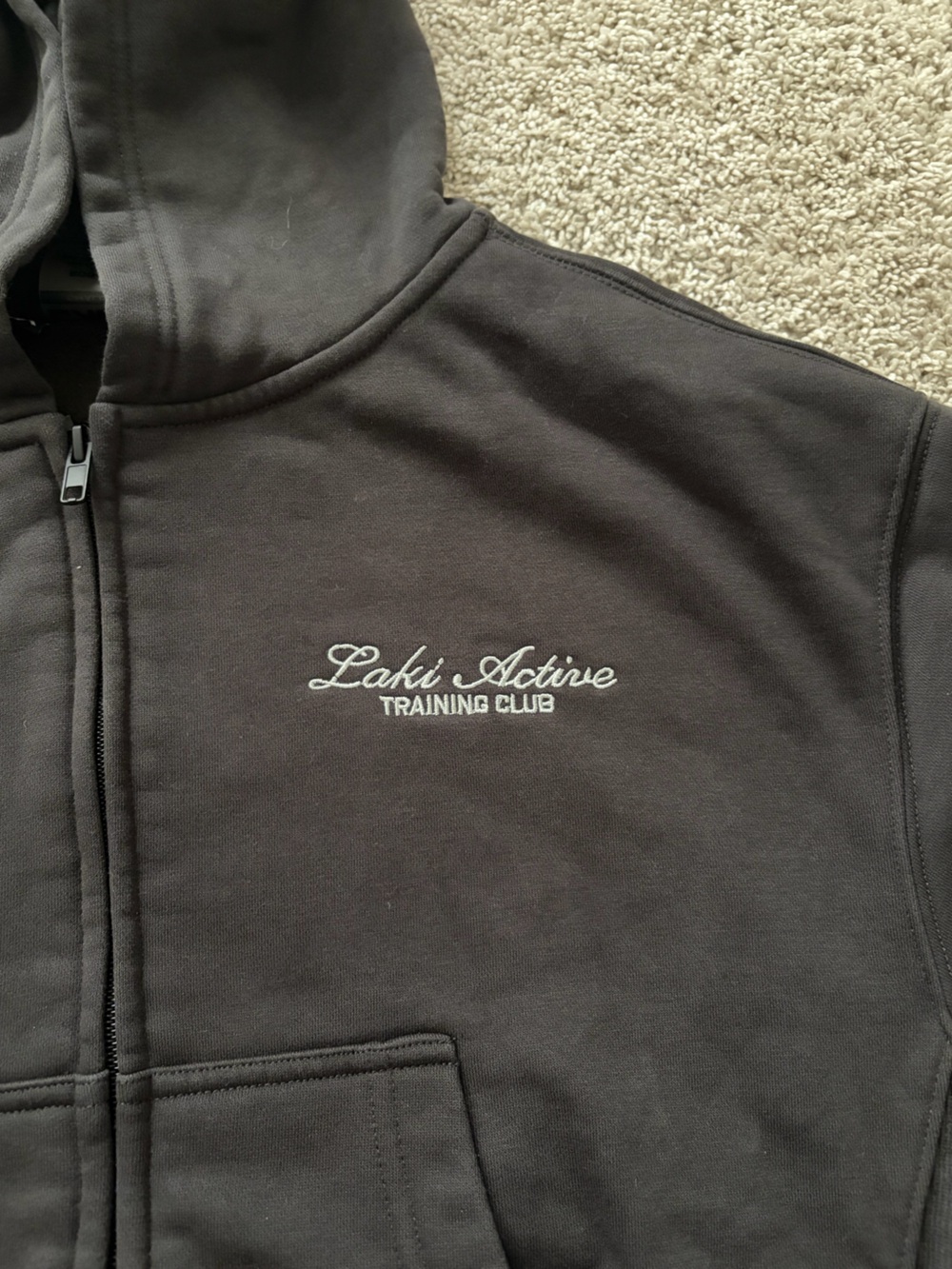 Laki Active Training Club Black Zip-Up Jacket